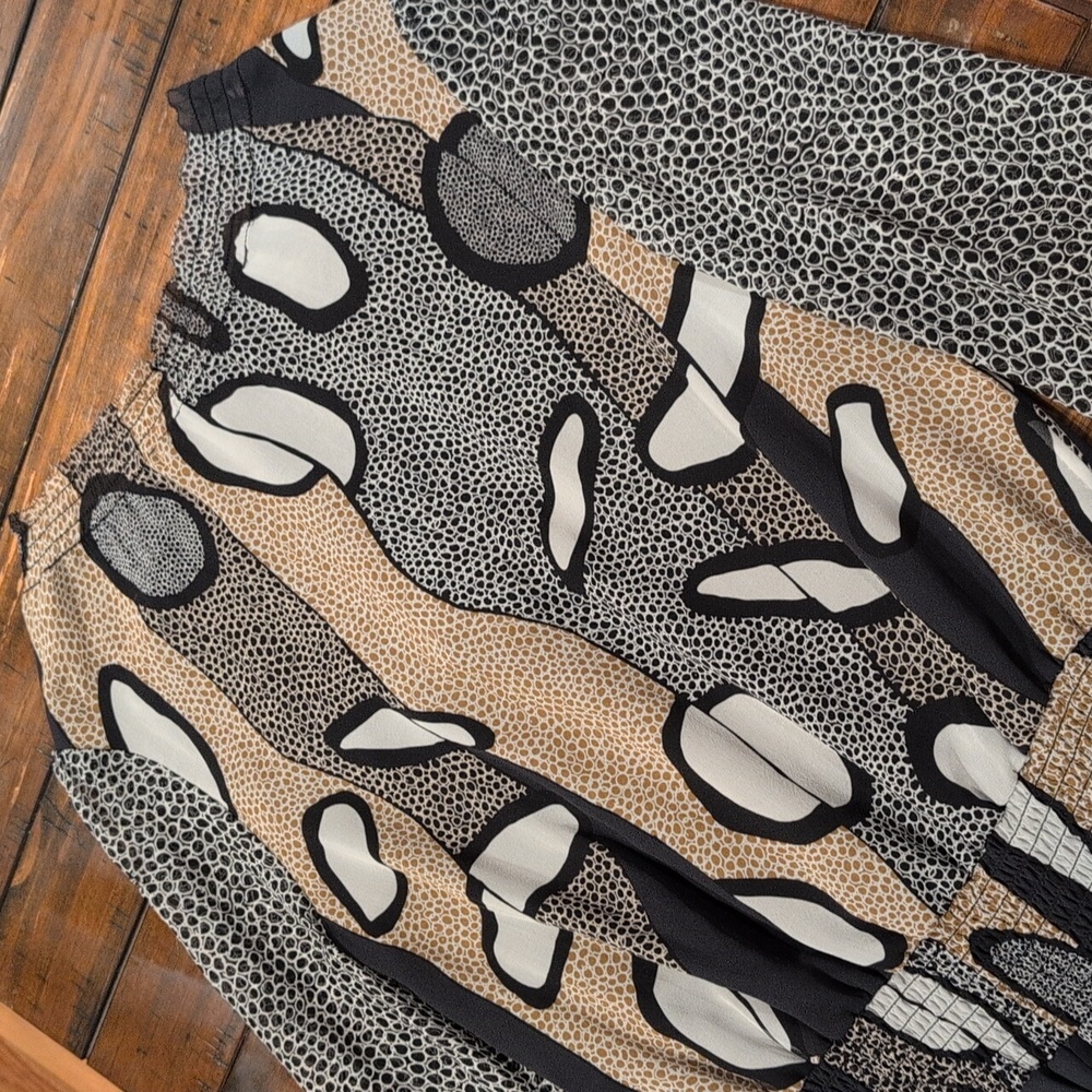Diane Von Furstenberg Kelley Silk Avant Garde mini Dress Long Sleeve - Picture 9 of 10